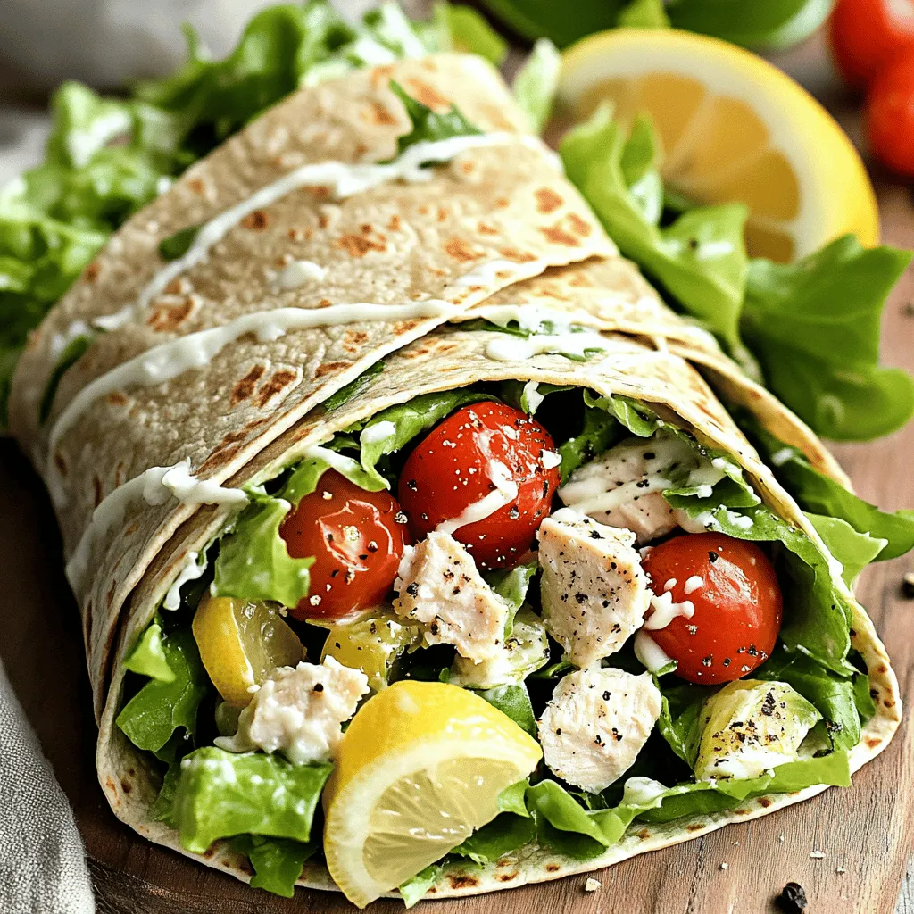 Chopped Chicken Caesar Salad Wraps Lecker und Einfach