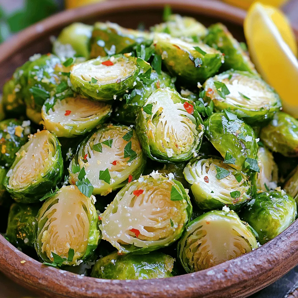 Lemon Garlic Roasted Brussels Sprouts köstlicher Genuss