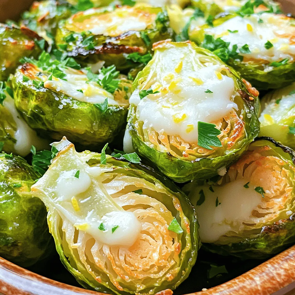 Knusprige Garlic Parmesan Roasted Brussels Sprouts