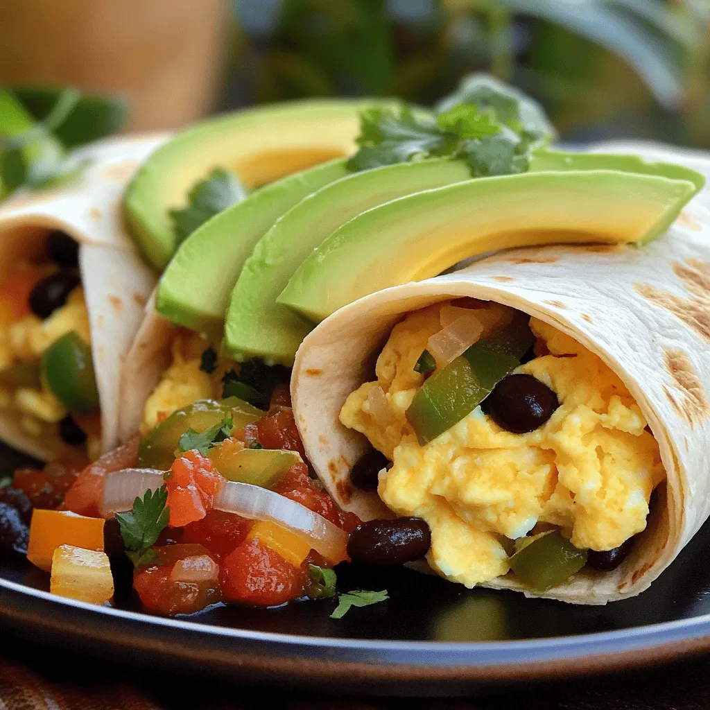 Einfache Frühstücksburritos Schnelle und leckere Mahlzeit