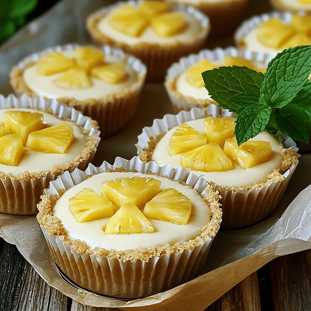 Für die individuellen Ananas-Cheesecakes brauchst du eine einfache Liste von Zutaten. Hier sind die Zutaten, die du benötigst: