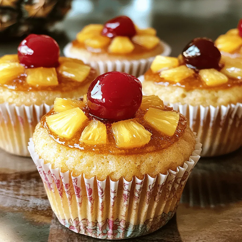 Für die Pineapple Upside-Down Cupcakes brauchen wir: