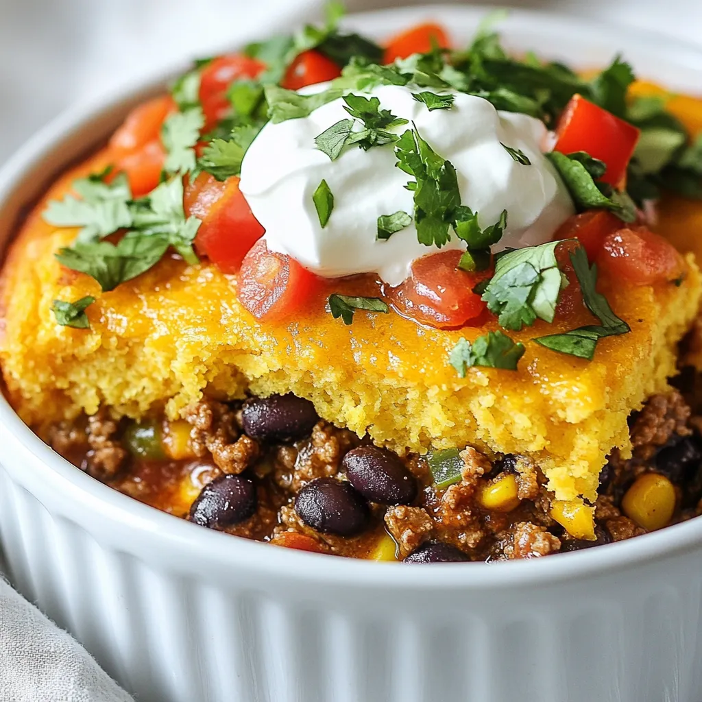 Cowboy Cornbread Casserole Eintopf voller Geschmack
