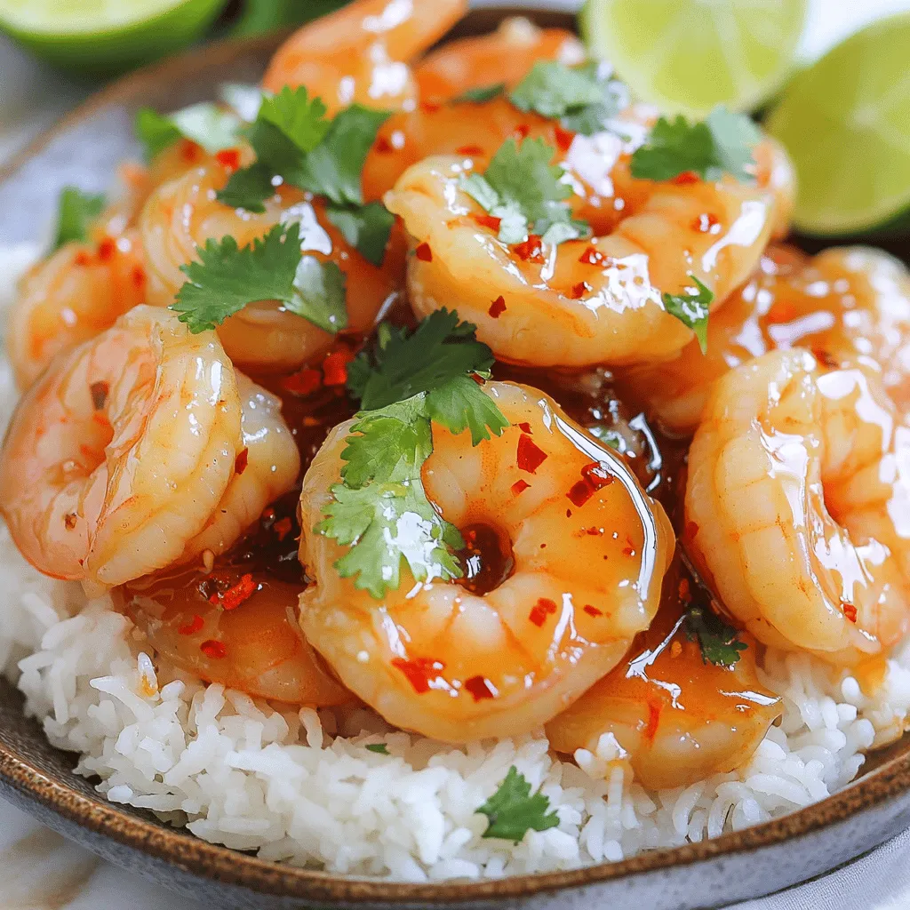 Spicy Honey Garlic Shrimp Schnelles und leckeres Rezept