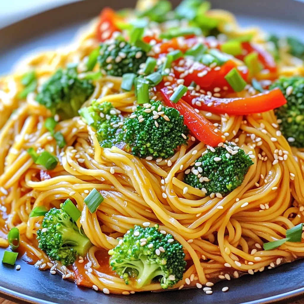 Chili Garlic Noodles Schnelle und schmackhafte Mahlzeit