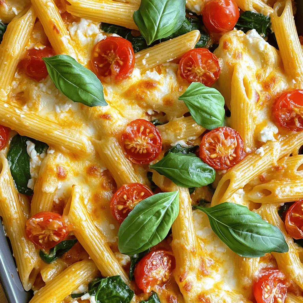 Roasted Red Pepper Feta Pasta Bake Köstliches Gericht