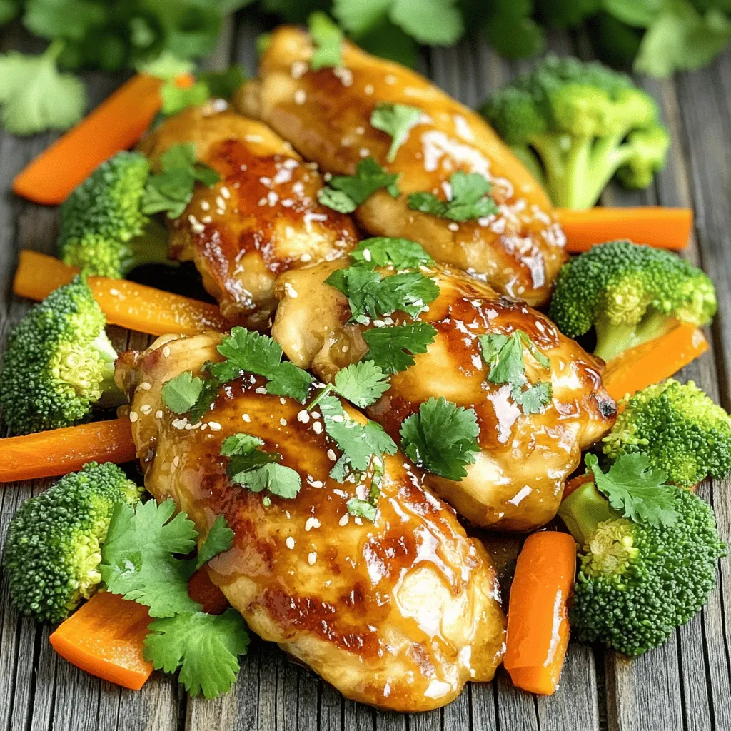 Honey Soy Baked Chicken and Veggies Einfache Mahlzeit