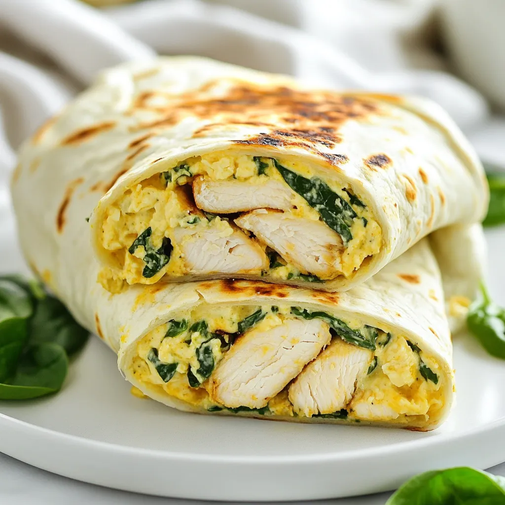 Cheesy Garlic Chicken Wraps Schnelle und Leckereien