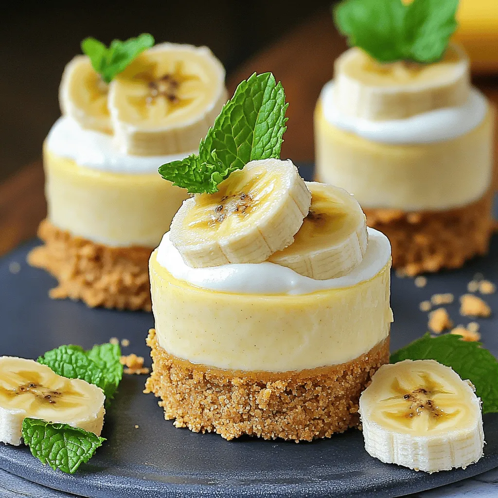 Rezept für unwiderstehliche Mini Bananenpudding Käsekuchen