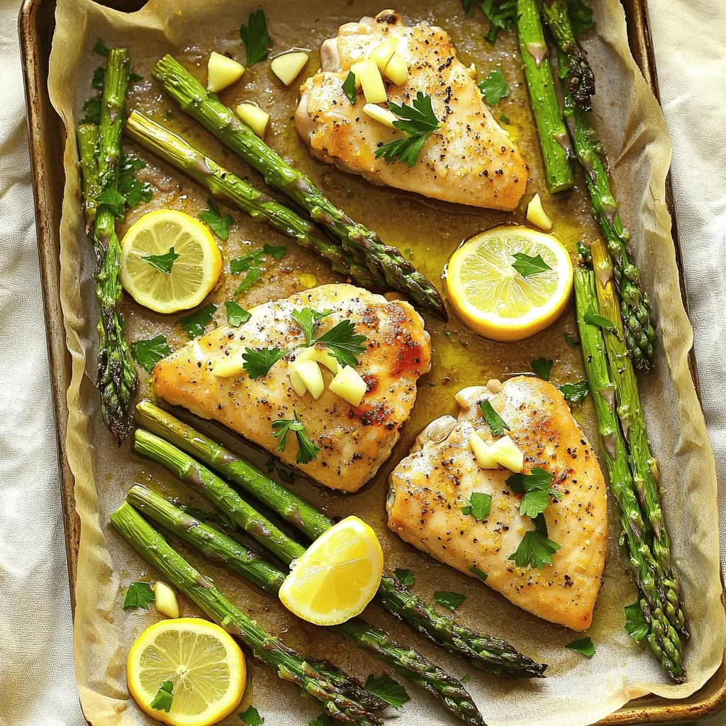 Leckeres Sheet Pan Lemon Garlic Chicken &#038; Asparagus