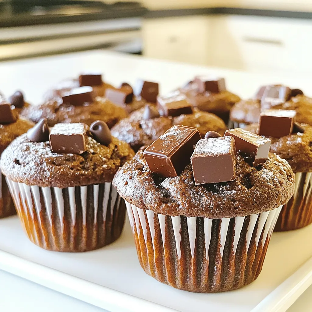Bakery Style Double Chocolate Muffins Köstlich Und Einfach