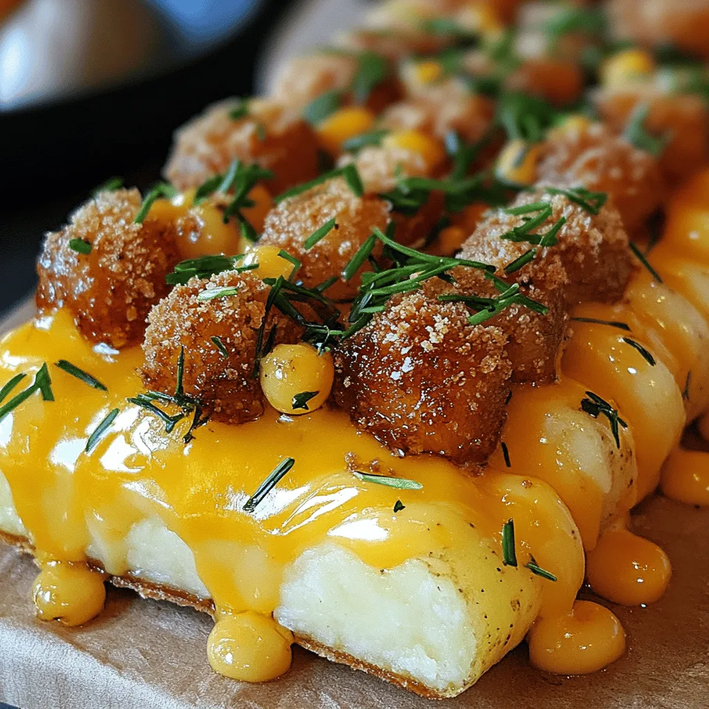 Um den Cracked Out Chicken Tater Tot Casserole zuzubereiten, benötige ich einige einfache Zutaten. Die Hauptzutaten sind Hähnchenbrust, Tater Tots und Speck. Ich benutze auch saure Sahne und Cheddar-Käse für den cremigen Geschmack. Gewürze wie Knoblauchpulver, Paprikapulver, Zwiebelpulver, Salz und Pfeffer geben dem Gericht Würze. Frischer Schnittlauch ist eine schöne Garnitur.
