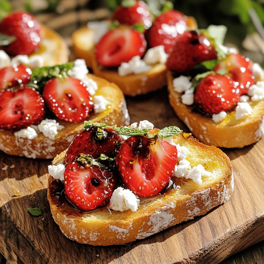 Balsamic Strawberry and Goat Cheese Toast köstlich serviert