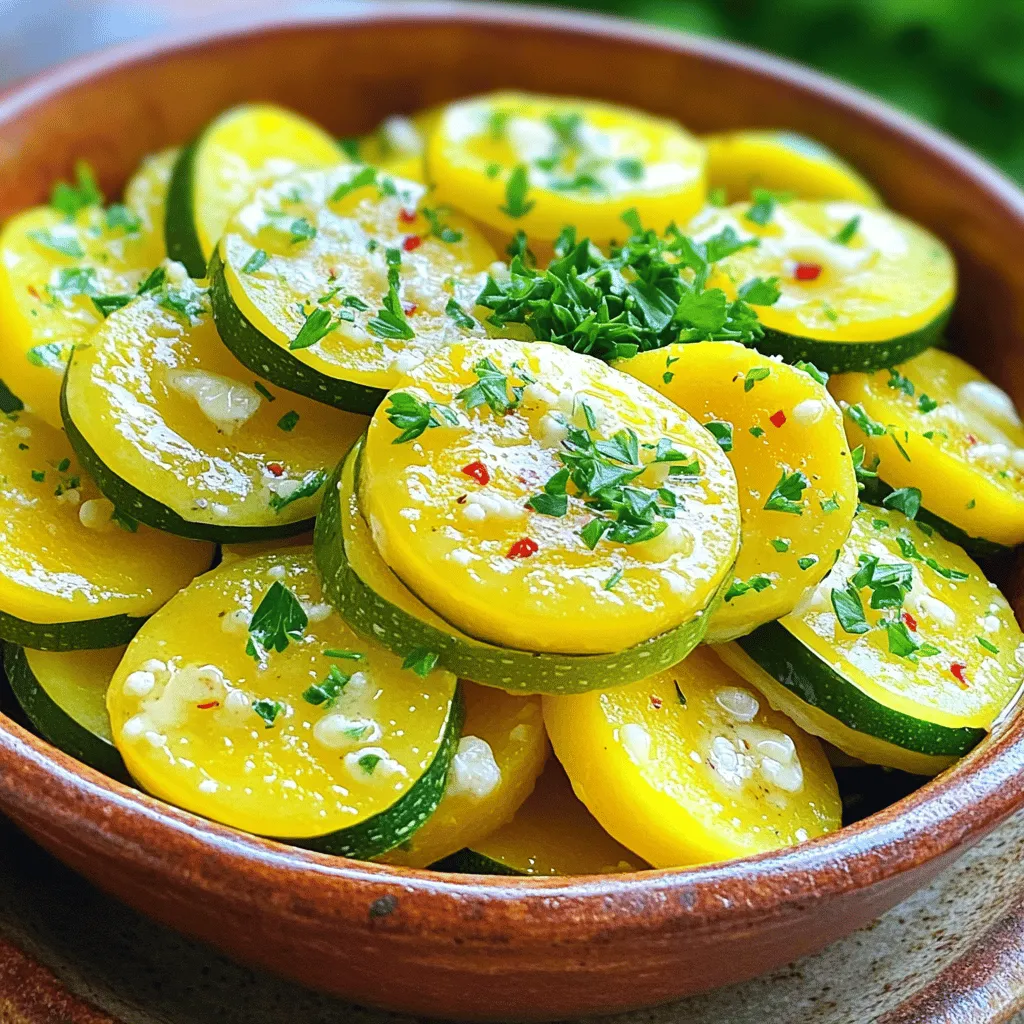 Garlic Butter Summer Squash Einfaches Rezept genießen