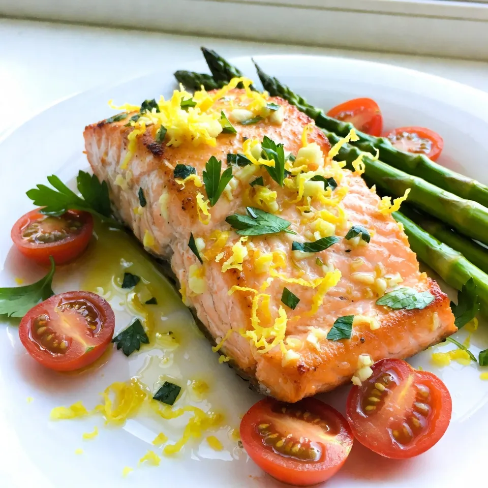 One-Pan Lemon Garlic Salmon Einfach und Lecker Kochen