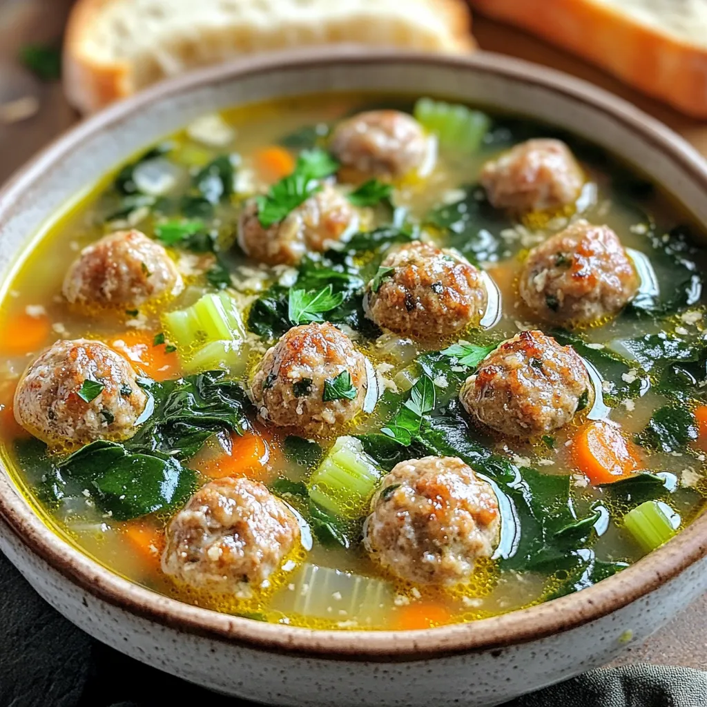Slow Cooker Italian Wedding Soup Herzhaft und Einfache