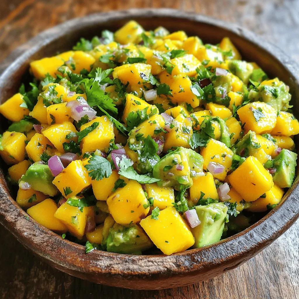 Mango Salsa mit Avocado Frisch und Einfachem Genuss