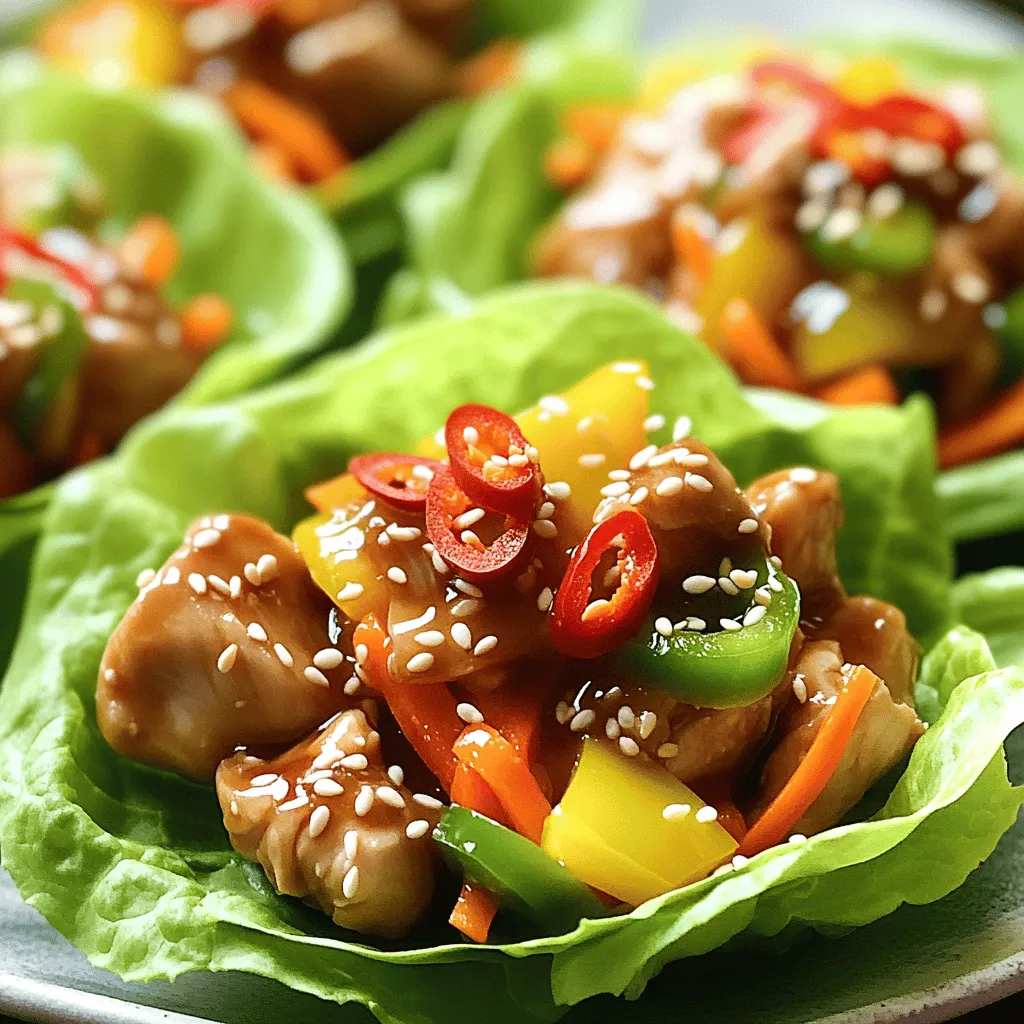 Teriyaki Chicken Lettuce Wraps gesunde und einfache Mahlzeit