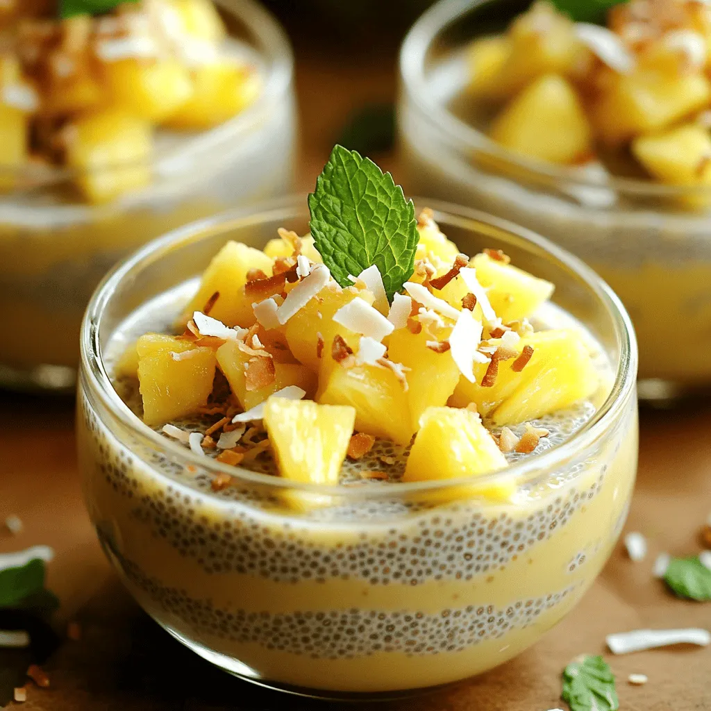 Pineapple Coconut Chia Pudding Frisch und Nahrhaft