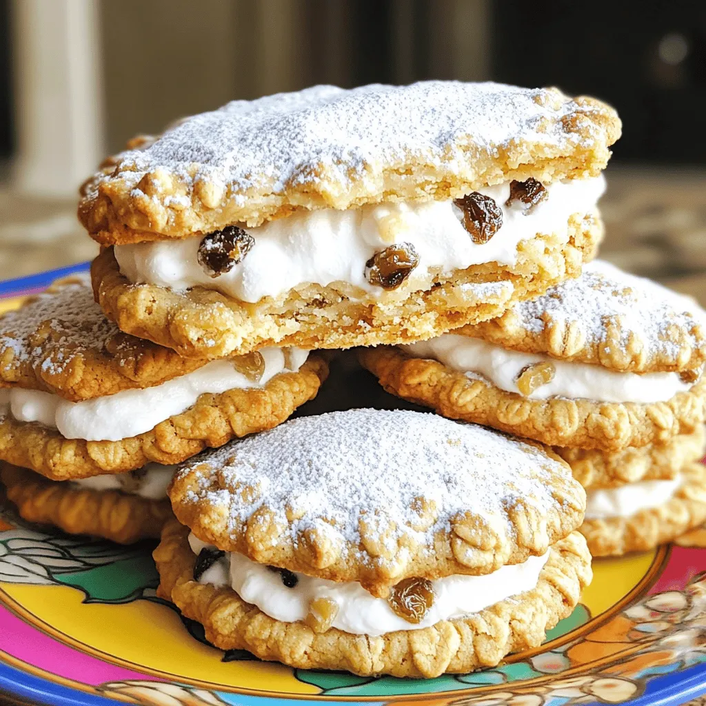 Hausgemachte Haferflocken-Creme-Kekse Köstlicher Genuss