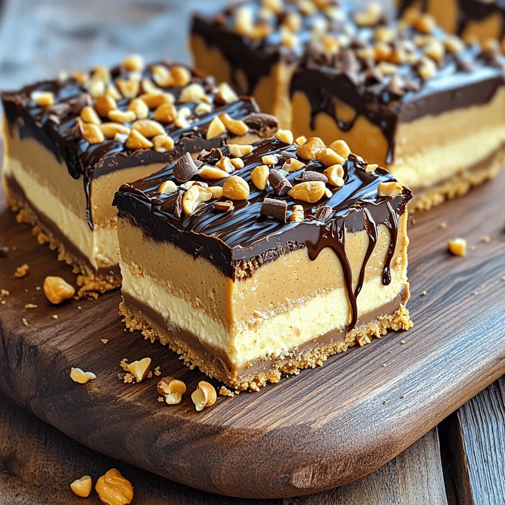 - 1 ½ Tassen Graham-Cracker-Krümel - ½ Tasse zerlassene Butter - 1 Tasse cremige Erdnussbutter - 8 oz (225 g) Frischkäse, weich