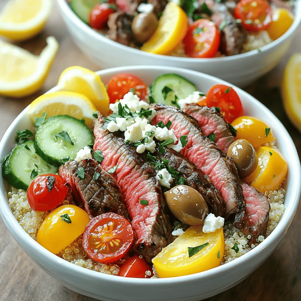 Mediterranean Steak Bowls Einfach und Lecker Rezept