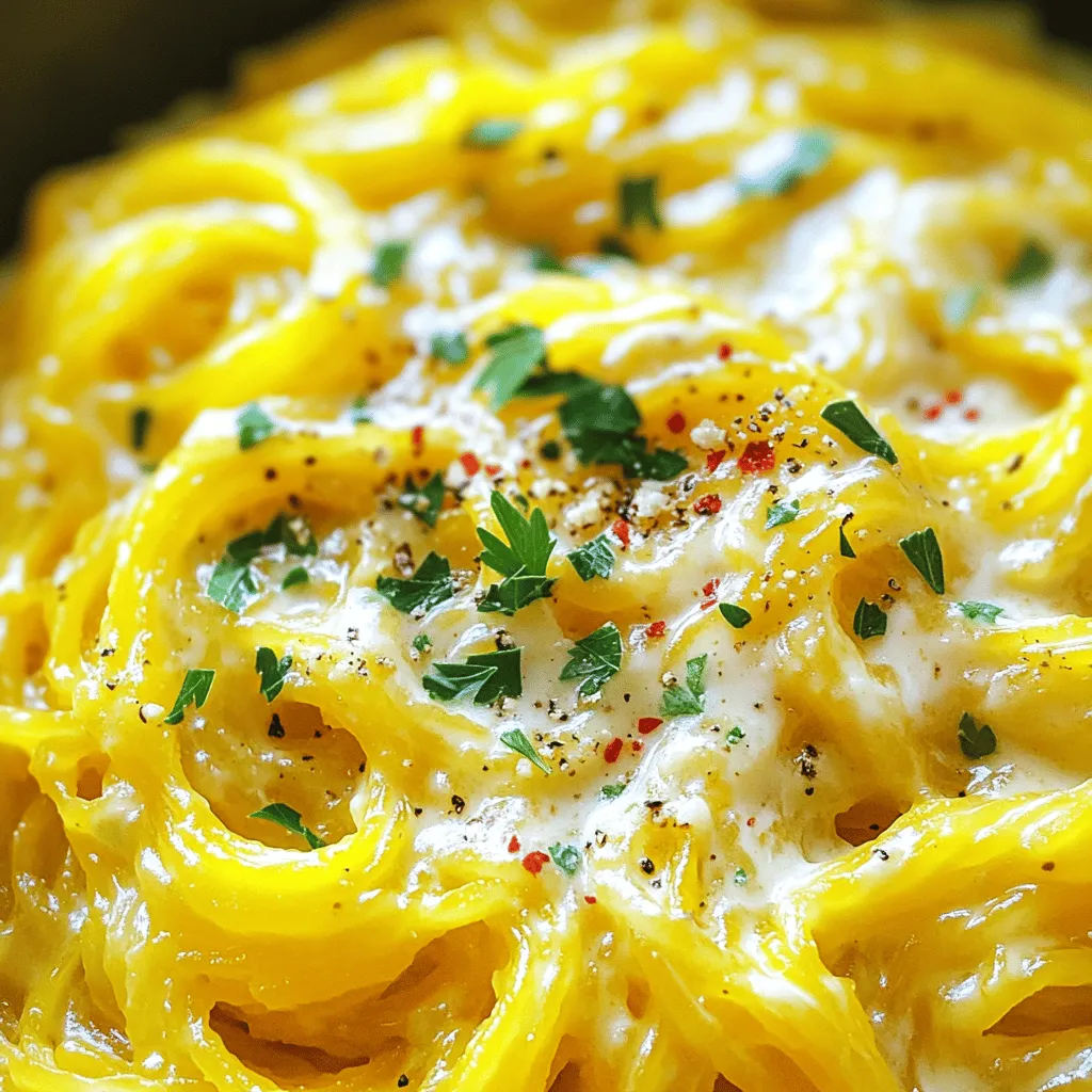 Creamy Garlic Parmesan Spaghetti Squash Genuss