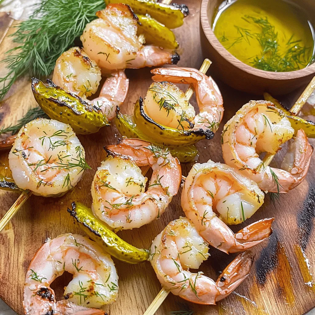 Pickle Brined Grilled Shrimp Skewers Leckeres Grillrezept