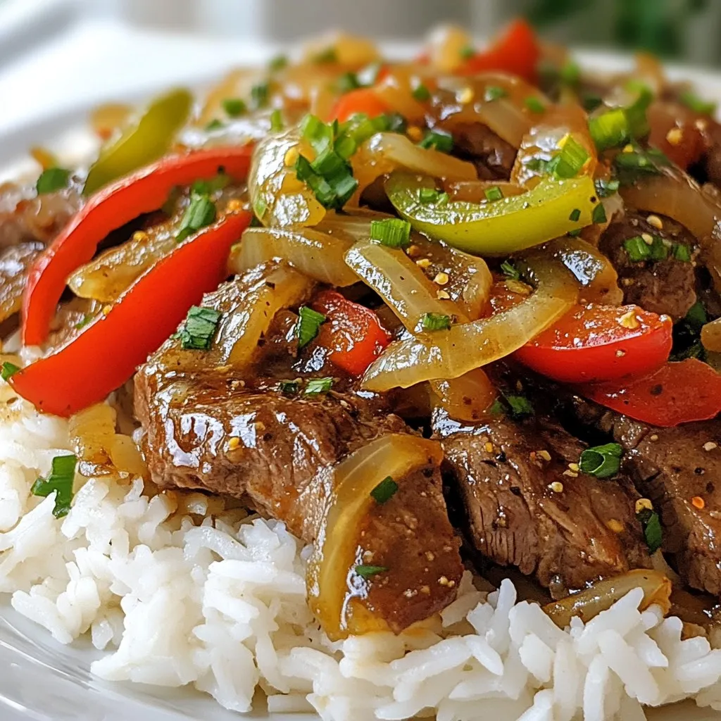 Chinese Pepper Steak with Onions Einfaches Rezept