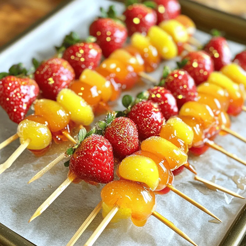 Tanghulu ist ein beliebter Snack aus China. Die Süßigkeit besteht aus frischem Obst, das in hartem Zucker karamellisiert wird. Die Ursprünge von Tanghulu reichen bis in die Song-Dynastie, etwa vor 800 Jahren, zurück. Zu dieser Zeit verwendeten Menschen Obst, um ihre Süßigkeiten herzustellen. Traditionell nutzen sie hawthorn-Beeren, aber heute sind auch andere Früchte beliebt.