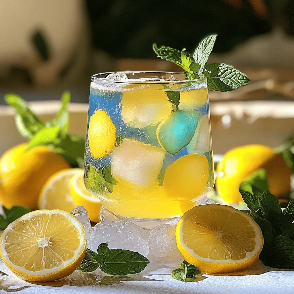 Farbwechsel-Limonade erfrischend und kreativ für Feste