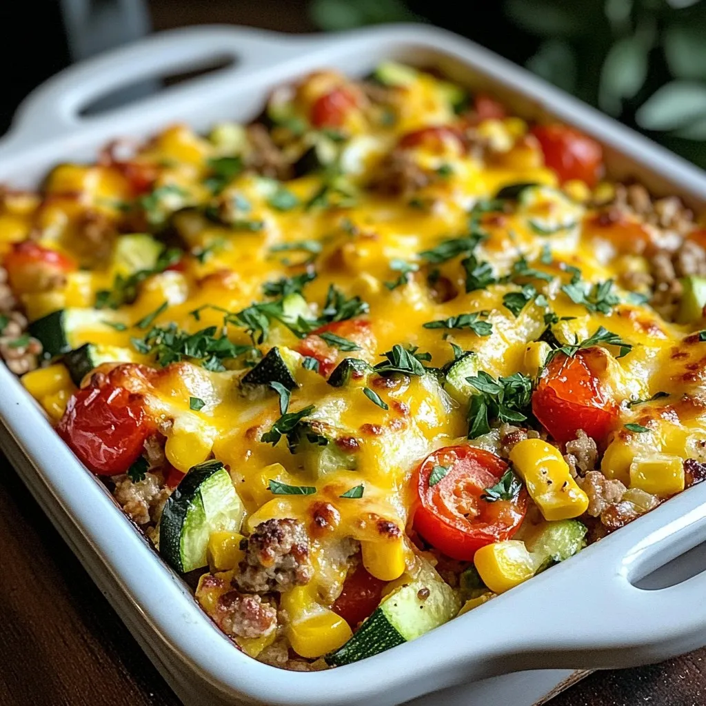 Leckeres Turkey Ranch Veggie Bake Einfach und Schnell