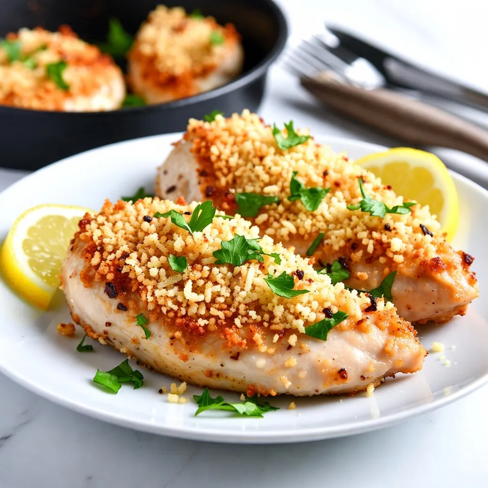 Köstliches Air Fryer Parmesan Crusted Chicken Rezept