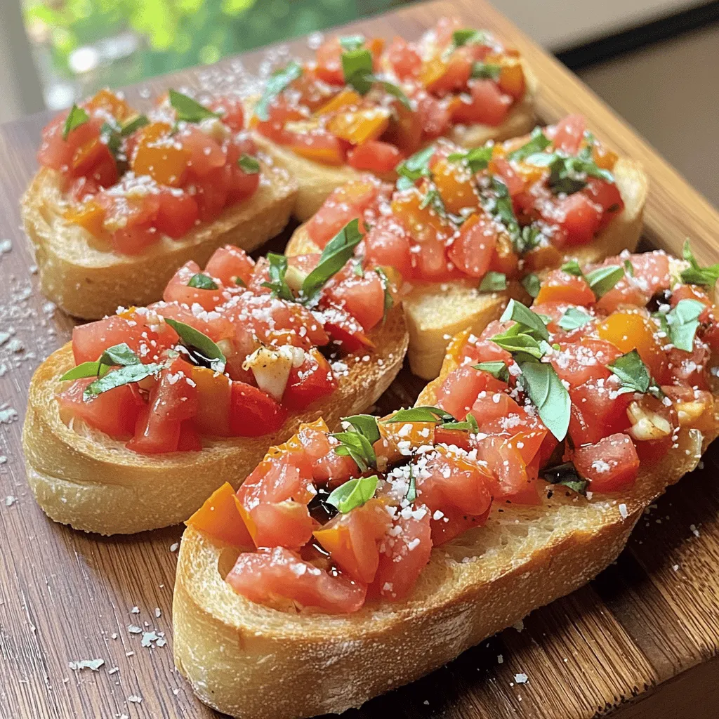 Tomato Basil Bruschetta Frisch und Einfache Zubereitung