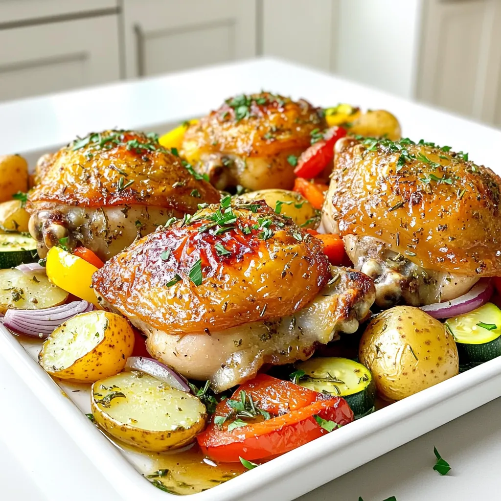 Herb Roasted Chicken &#038; Veggies Sheet Pan Leckerer Genuss