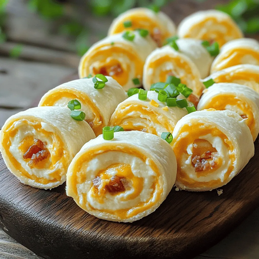 Bacon Cheddar Ranch Pinwheels sind eine köstliche Snack-Option. Sie bestehen aus Tortillas, die mit einer cremigen Mischung gefüllt sind. Die Mischung enthält Frischkäse, knusprigen Bacon, Cheddar Käse und Ranch-Dressing. Diese einfachen Snacks mit Bacon sind perfekt für jede Party oder Feier.
