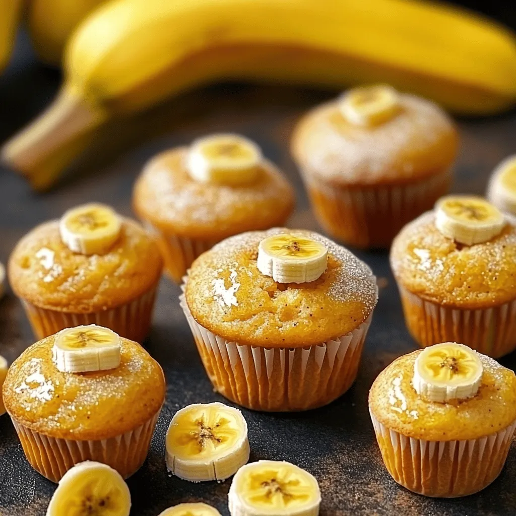 Mini Bananenmuffins köstlich und schnell zubereiten