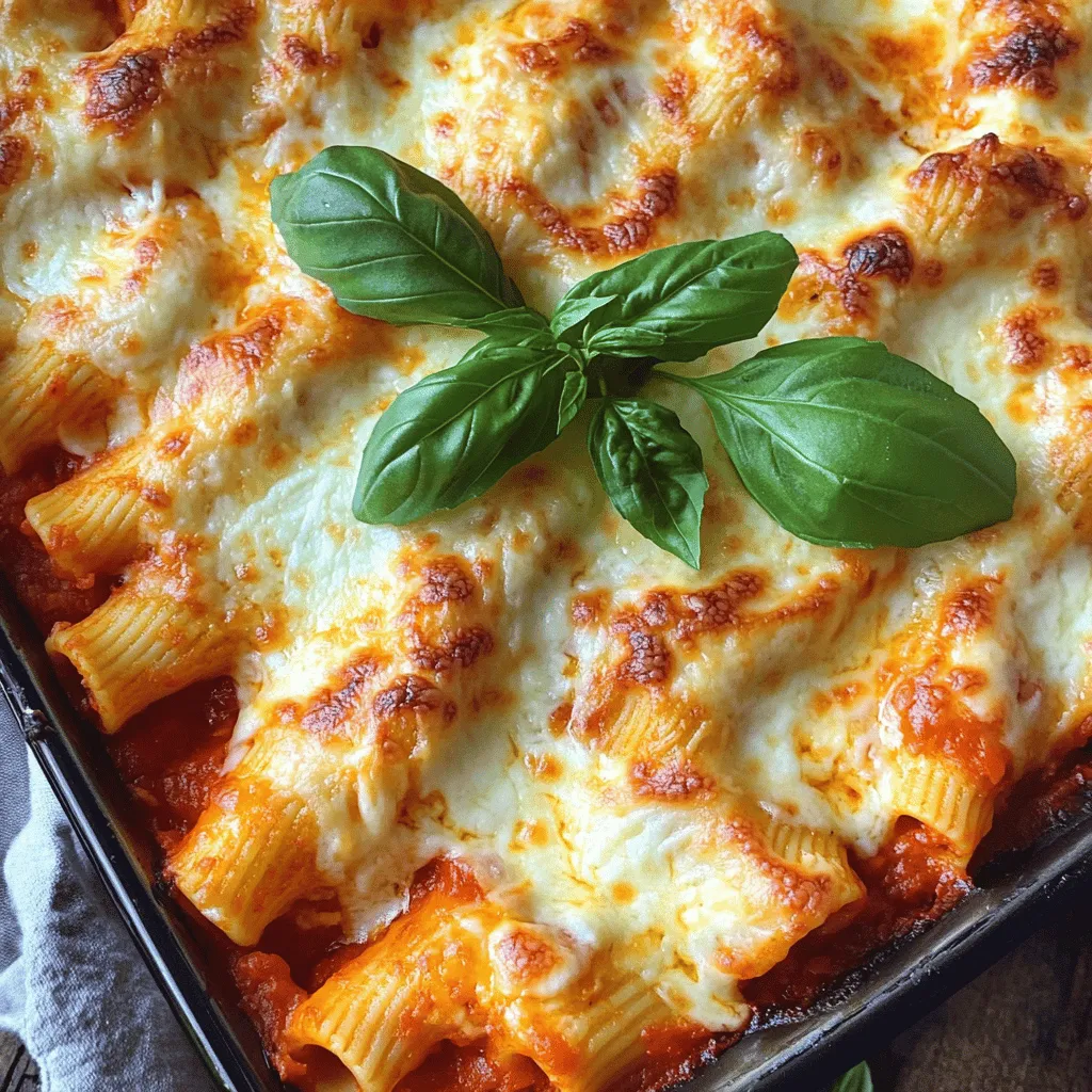 Drei Käse Baked Ziti Einfaches und Leckeres Rezept