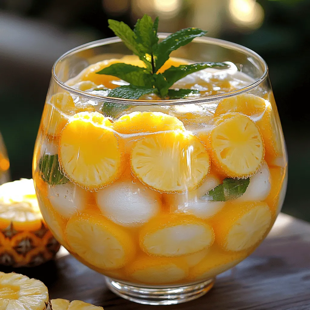 Um den perfekten Zitronen-Ananas-Eistee zuzubereiten, benötigen wir frische und köstliche Zutaten.