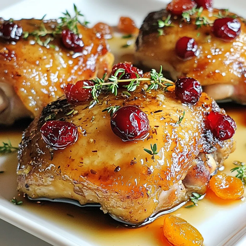 Süß und herzhaft Cranberry Aprikosen Hähnchen Rezept