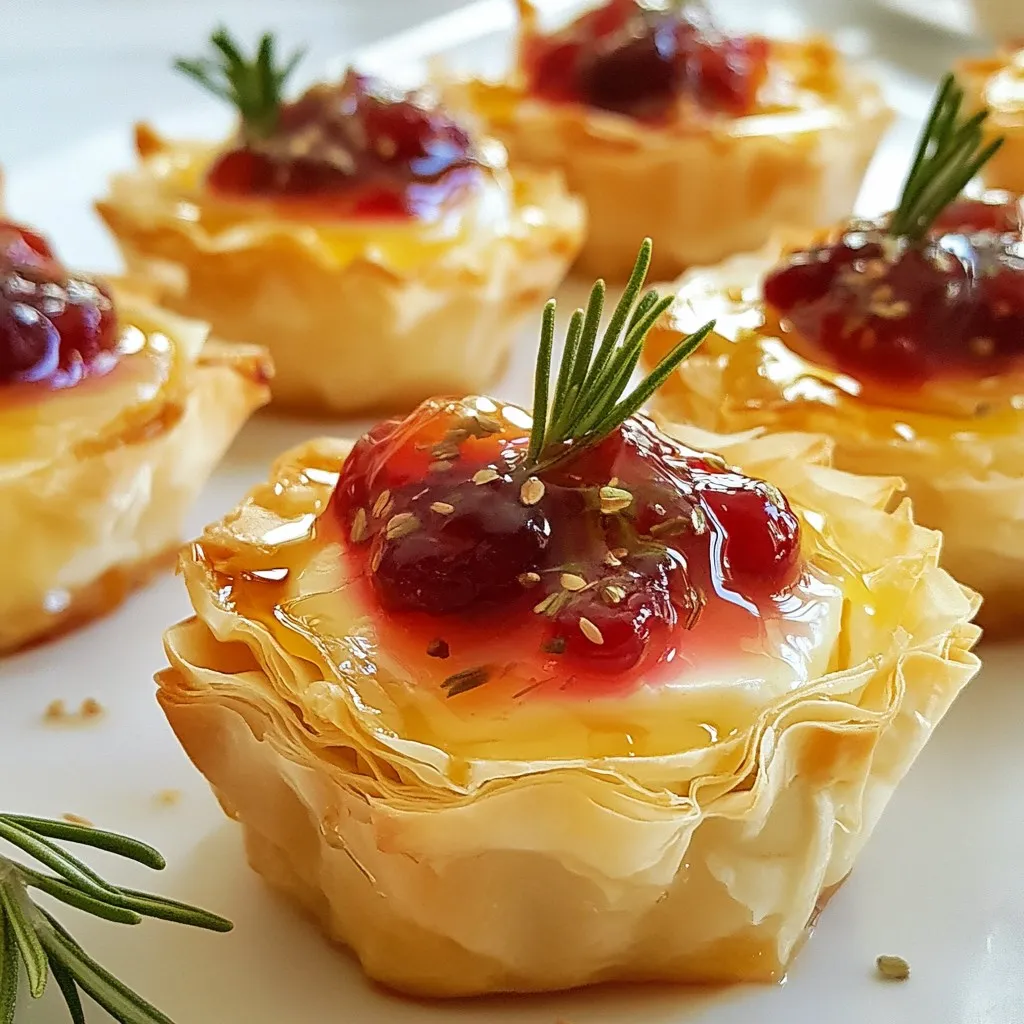 Holiday Cranberry Brie Phyllo Bites Leckerer Snack