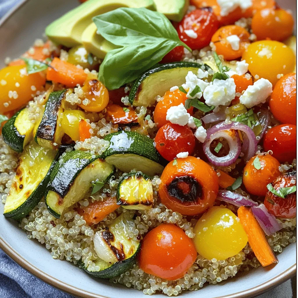 Röstendes Gemüse Quinoa Bowl Köstlicher Genuss