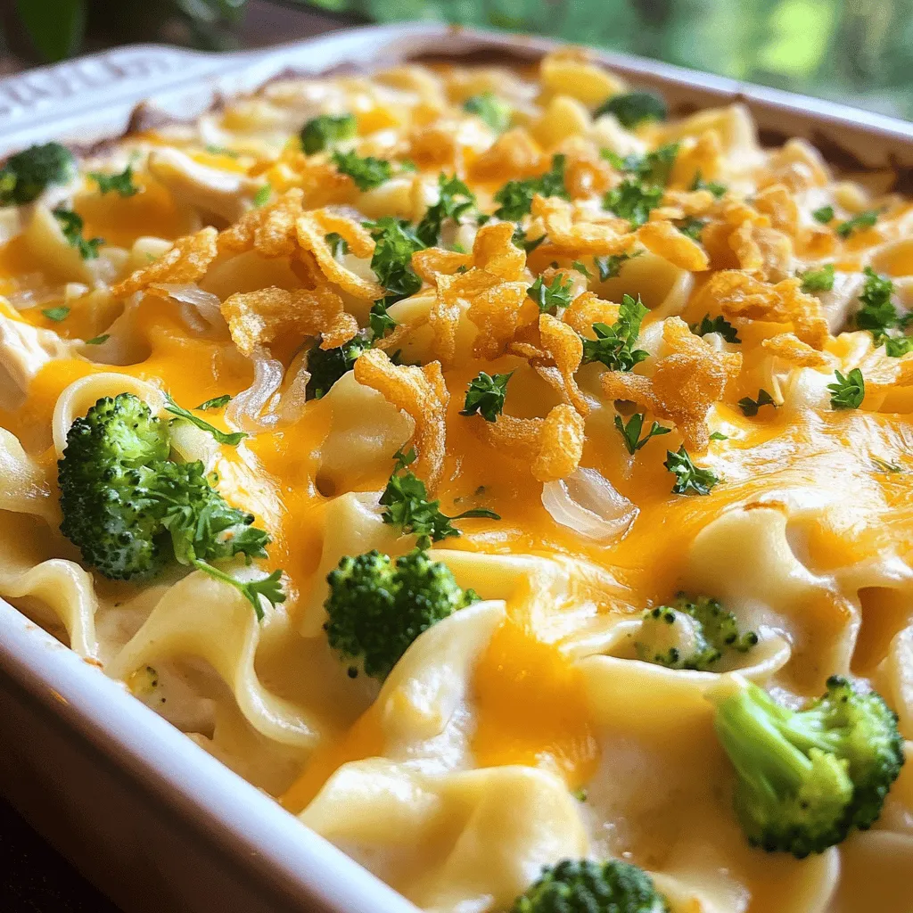 Für ein tolles Chicken Noodle Casserole brauchst du einfache, frische Zutaten. Hier sind die Hauptbestandteile, die du sammeln musst: