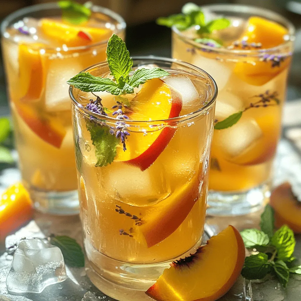 Peach Lavender Iced Oolong Frisch und Erfrischend