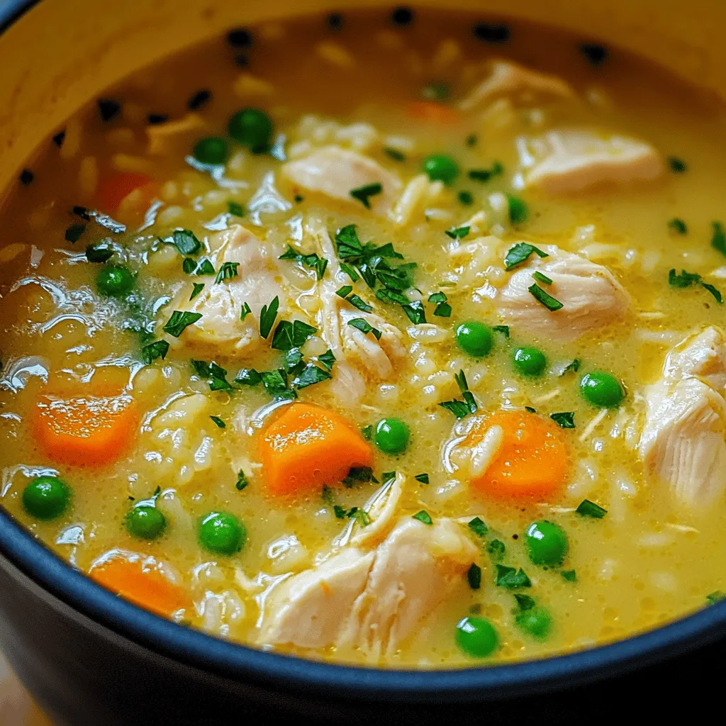 Cremige Hühner-Reis-Suppe Wärmend und Herzhaft Genuss