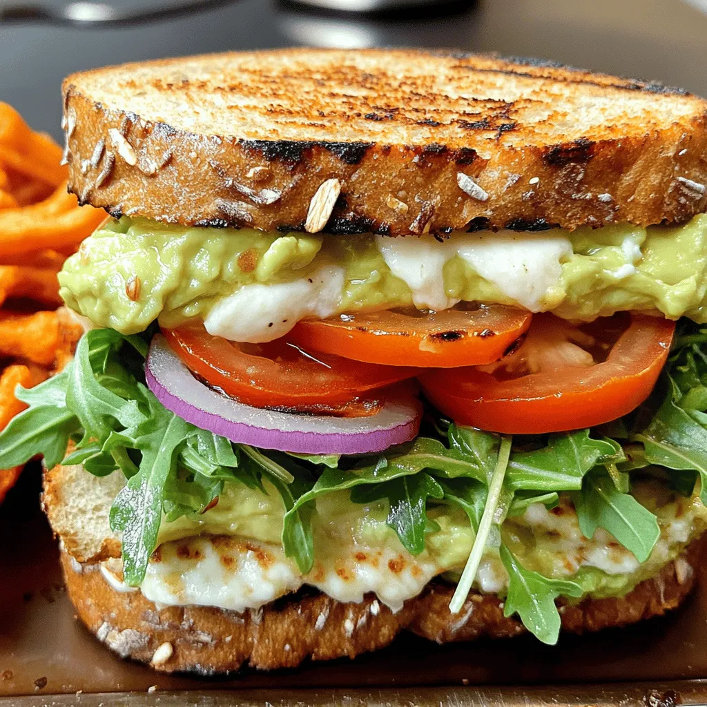 Für das Chicken Avocado Melt Sandwich benötigen Sie die folgenden Zutaten: - 2 Hähnchenbrustfilets ohne Haut - 1 reife Avocado, zerdrückt - 4 Scheiben Vollkornbrot - ½ Tasse geriebener Mozzarella-Käse - 1 Esslöffel Olivenöl - 1 Teelöffel Knoblauchpulver - Salz und Pfeffer nach Geschmack - 1 kleine rote Zwiebel, in Scheiben - 1 mittelgroße Tomate, in Scheiben - Frische Rucola- oder Spinatblätter - Optional: scharfe Sauce für zusätzliche Schärfe