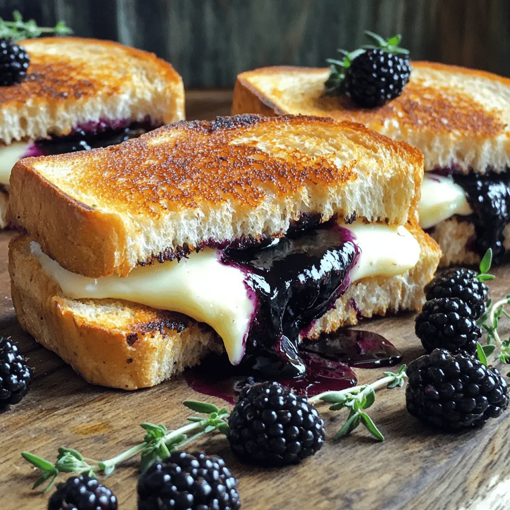 Blackberry Balsamico und Brie Gegrilltes Käsebrot