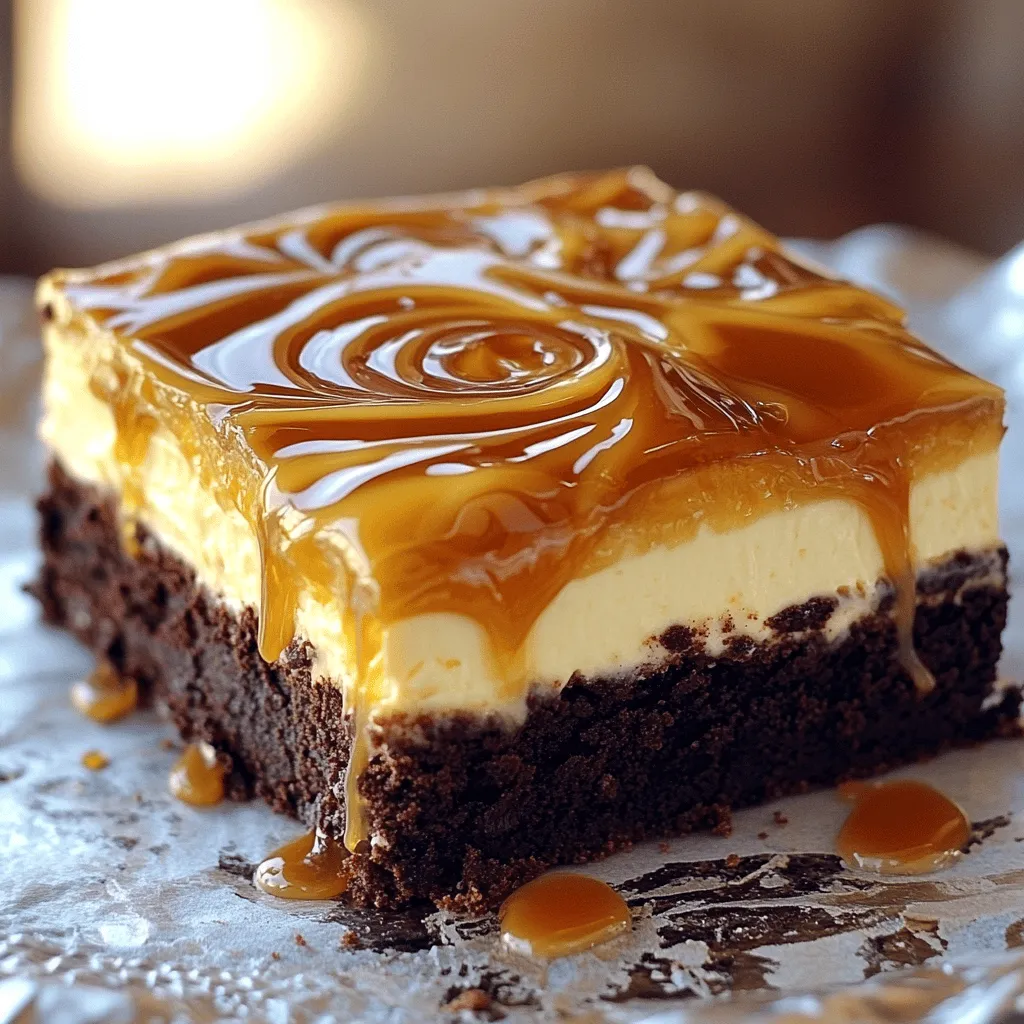 Karamell Brownie Cheesecake Traumhaftes Dessert Rezept