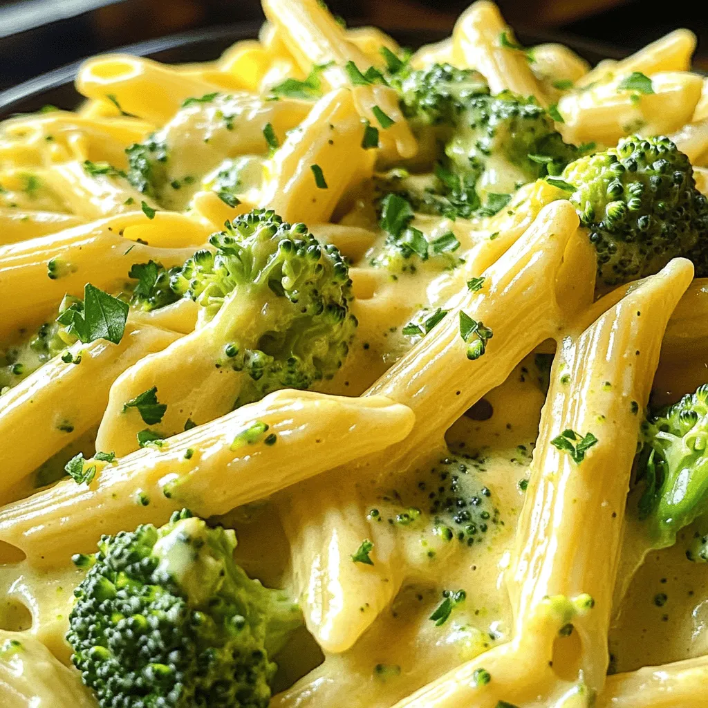 Cremige Brokkoli Cheddar Pasta One Pot Schnelles Gericht