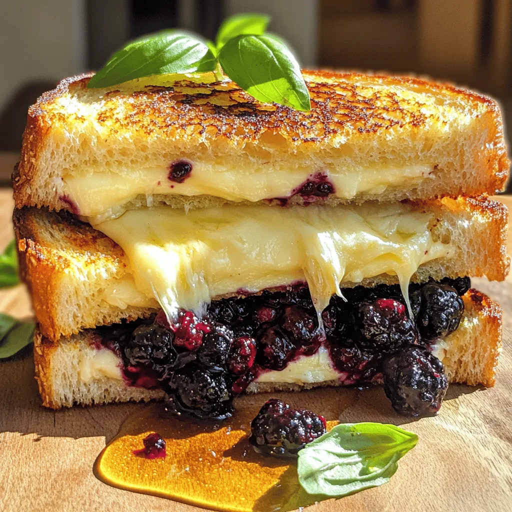 - Sourdough-Brot - Brie-Käse - Frische Brombeeren
